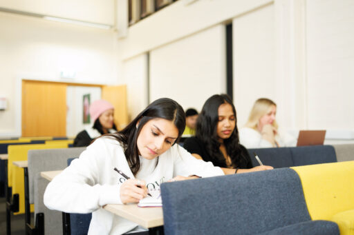 One of the lecture theatres in Keynes College which also houses the staff in the School of Politics and International Relations.