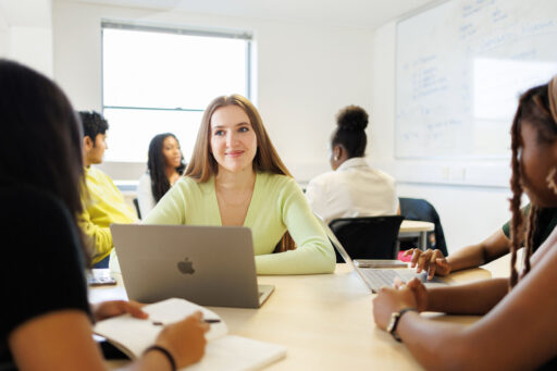 Kent students in a seminar room.