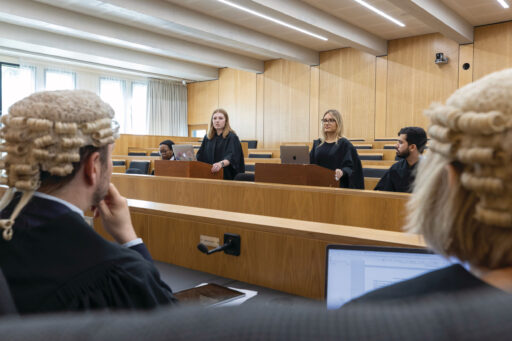 The Moot court is where our students hone their advocacy skills in a realistic setting.