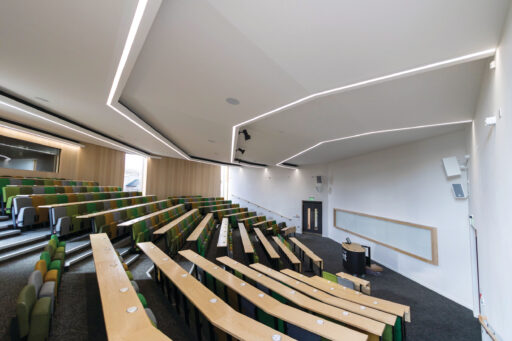 One of the lecture theatres in Sibson Building where you could be taught.